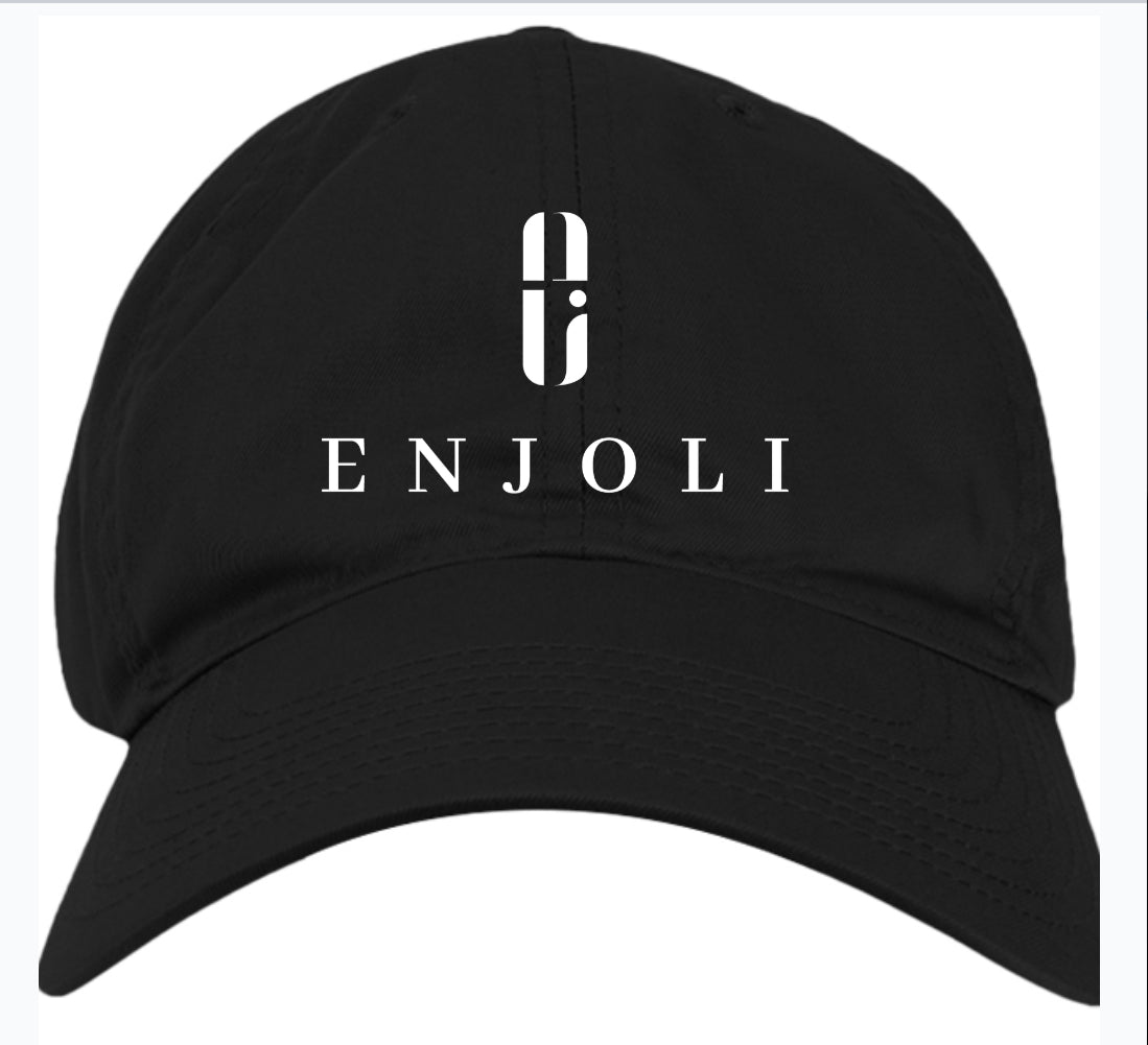 Enjoli Black Fitted Cap